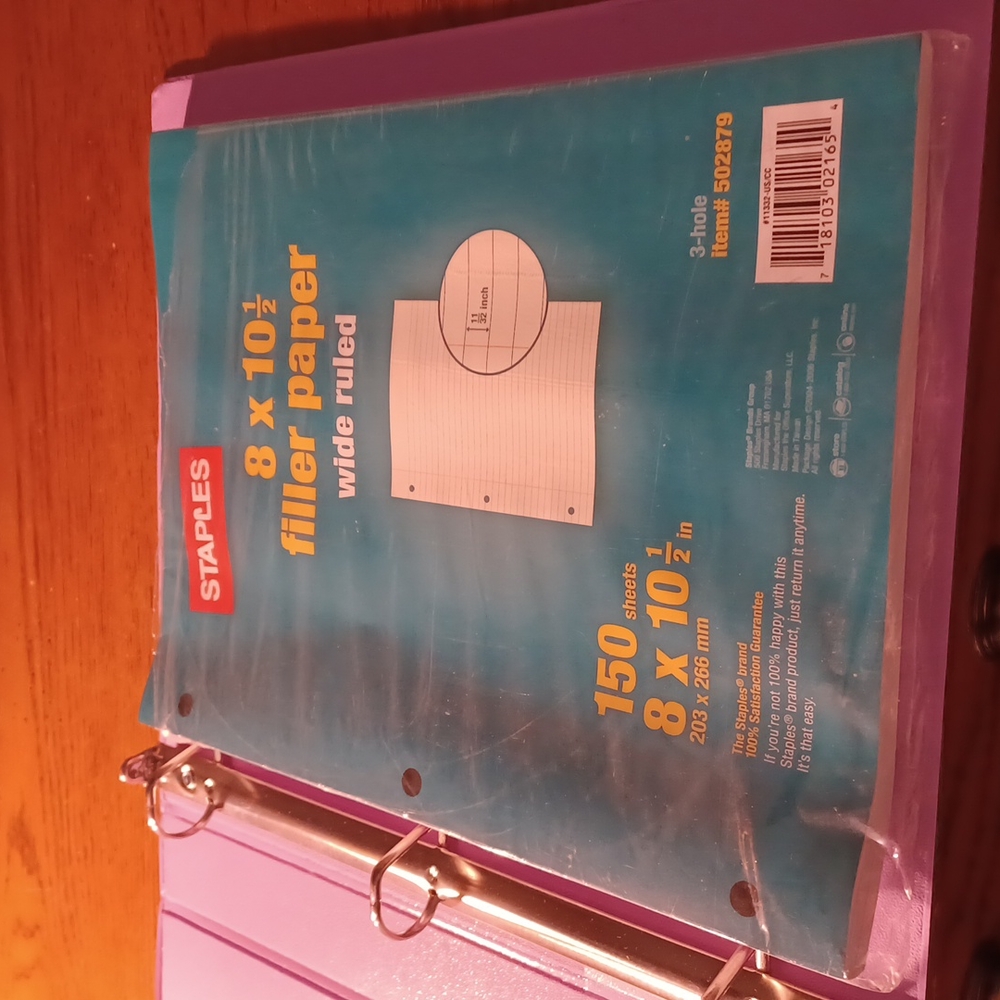 LAVENDER binder folder and paper - Picture 4 of 4